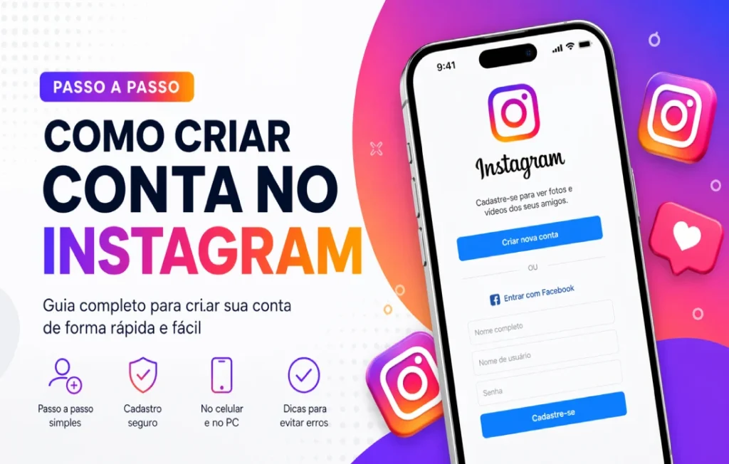 Como criar conta no Instagram