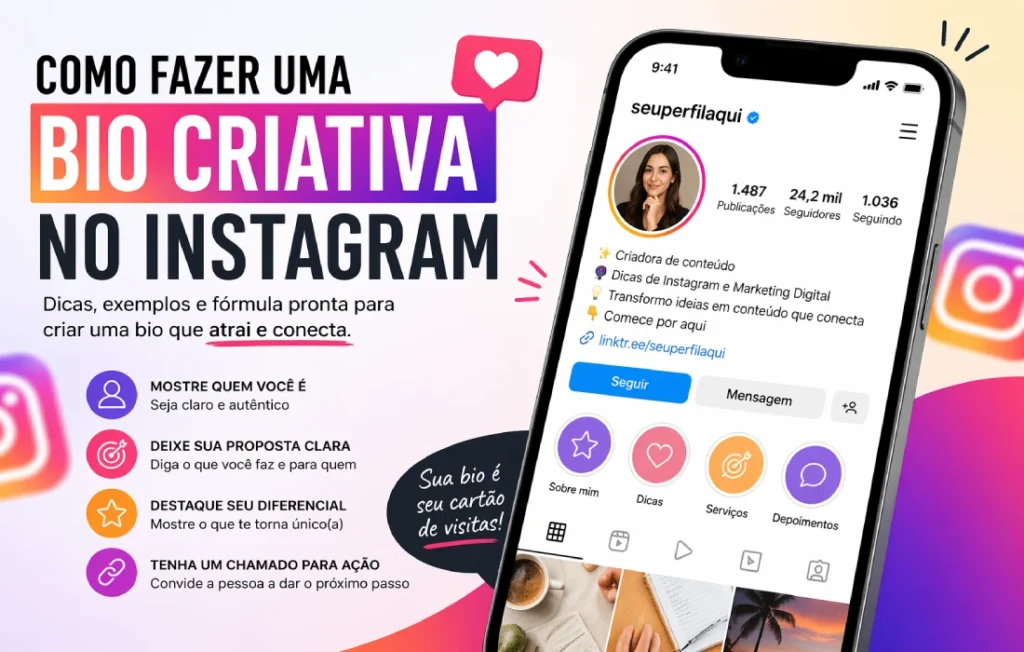 Como fazer uma bio criativa no Instagram