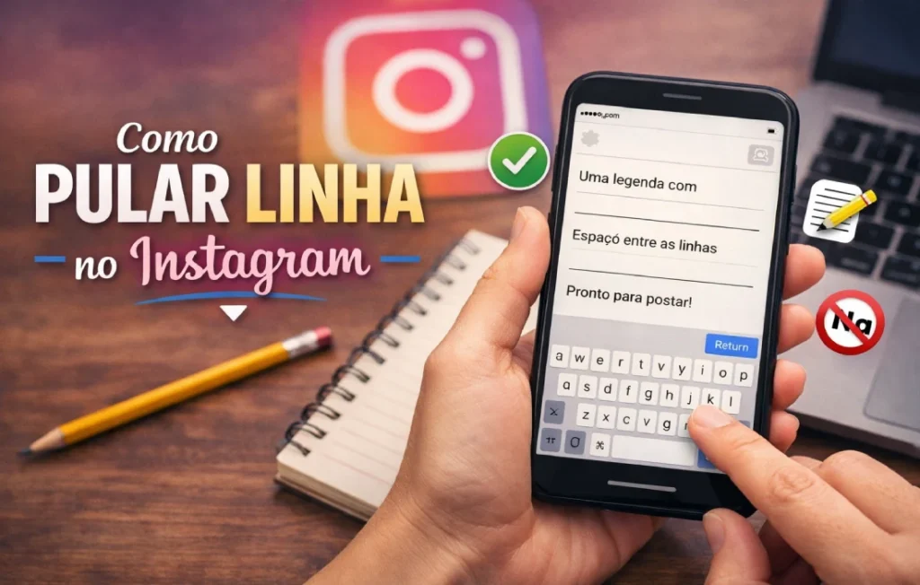 Como pular linha no Instagram