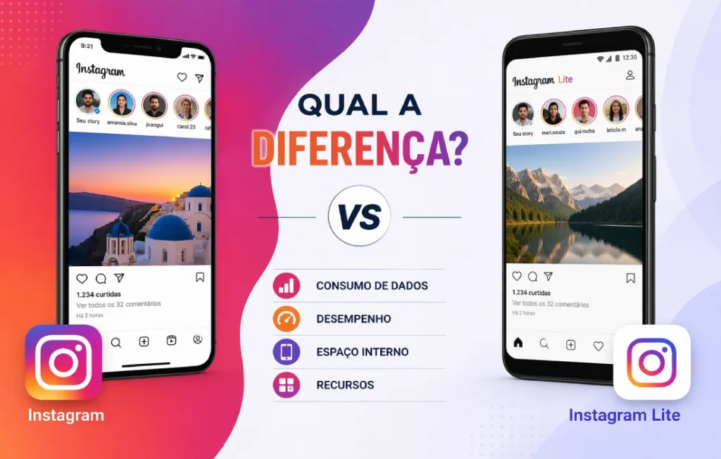 Diferença entre Instagram e Instagram Lite