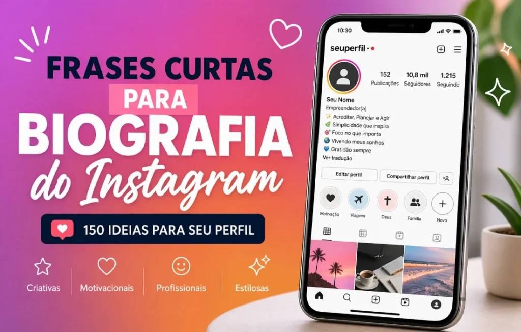 Frases curtas para biografia do Instagram