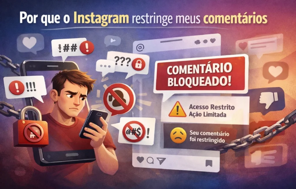 Por que o Instagram restringe meus comentários