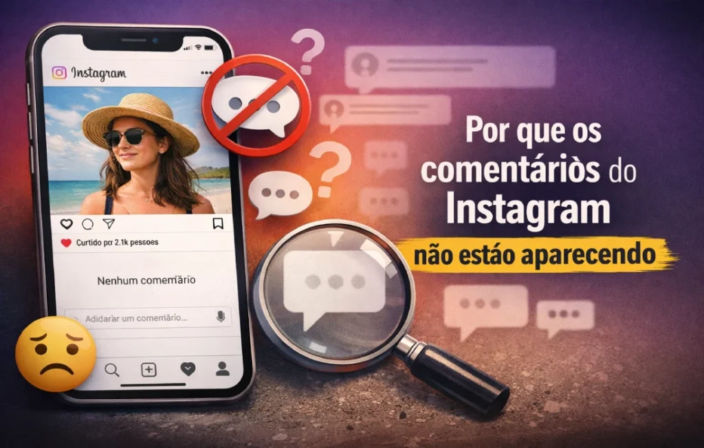 Por que os comentários do Instagram não estão aparecendo