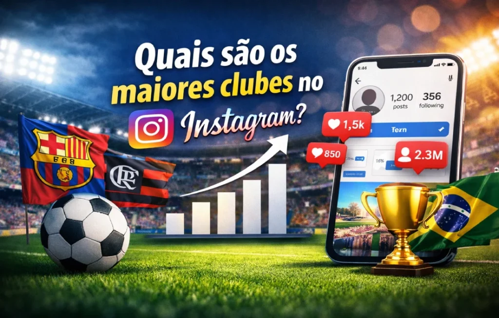 Quais são os maiores clubes no Instagram