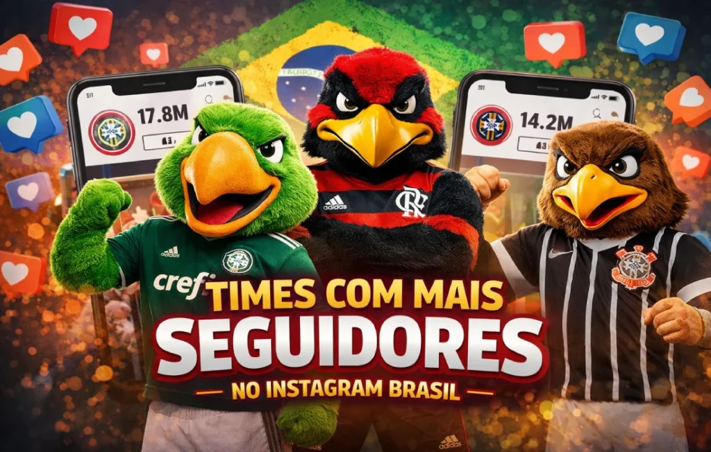Times com mais seguidores no Instagram Brasil