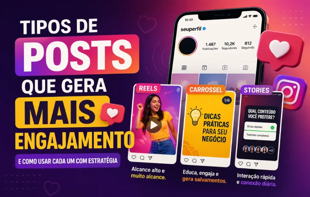 Tipos de Posts que Gera Mais Engajamento no Instagram